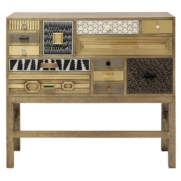 Hochkommode Chalet Gold 13 Schübe