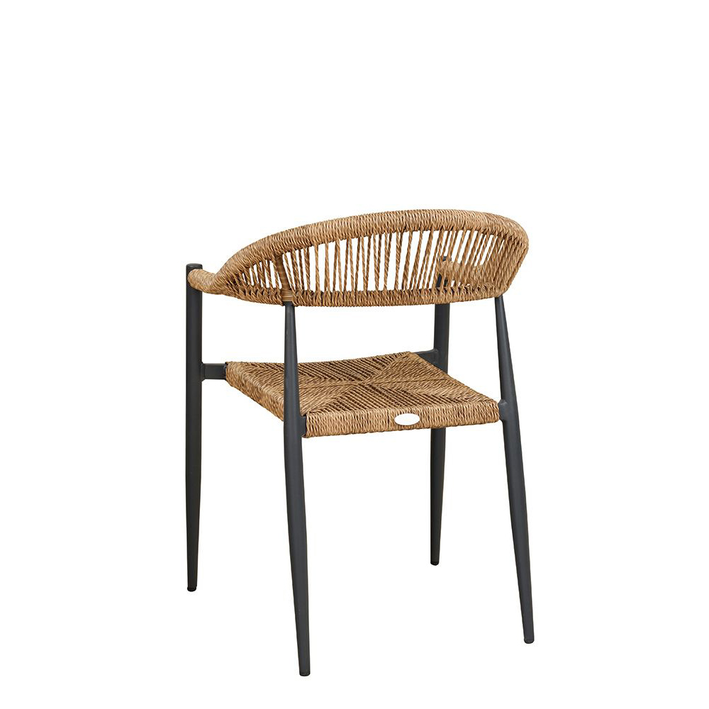 Terrassenstuhl Gastronomie Spidano-X real natural_Rückansicht