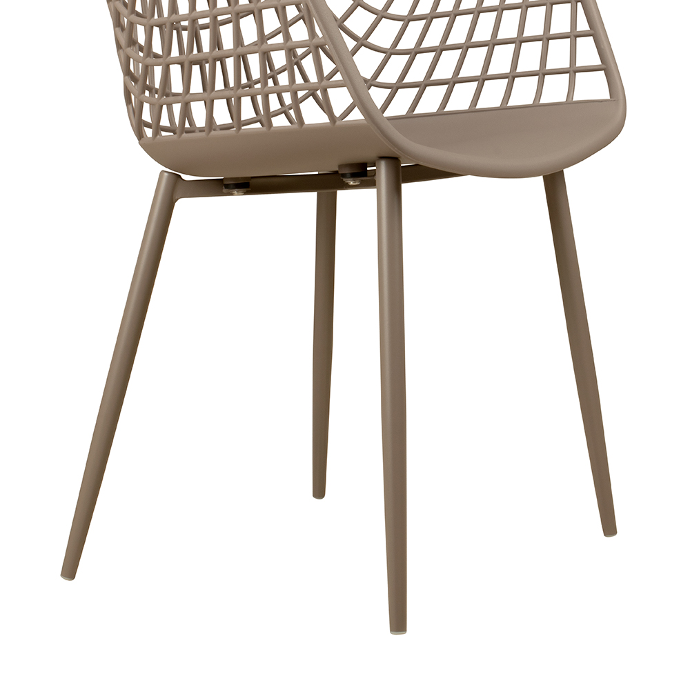 Foma-1692 Taupe Outdoorstuhl mit Armlehnen – Gestell