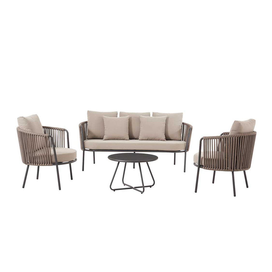 Gastronomie_Outdoorlounge_Kosma-taupe_Set Kosma Lounge Set Taupe