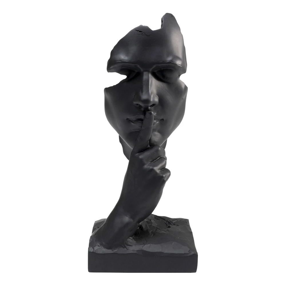 Deko Objekt Quiet Face Schwarz 31cm Deko Objekt Quiet Face Schwarz 31cm