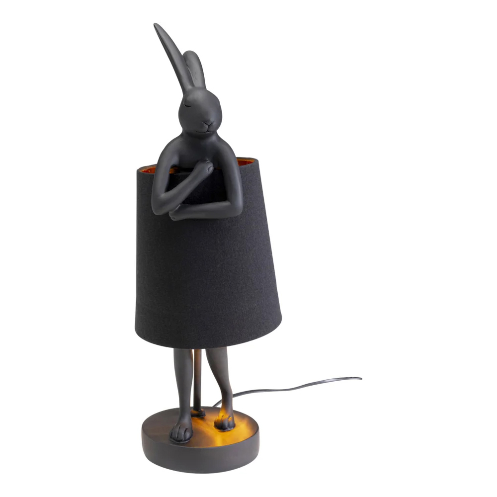 Tischleuchte-animal-rabbit-matt-schwarz-50 Tischleuchte Animal Rabbit Matt Schwarz 50cm