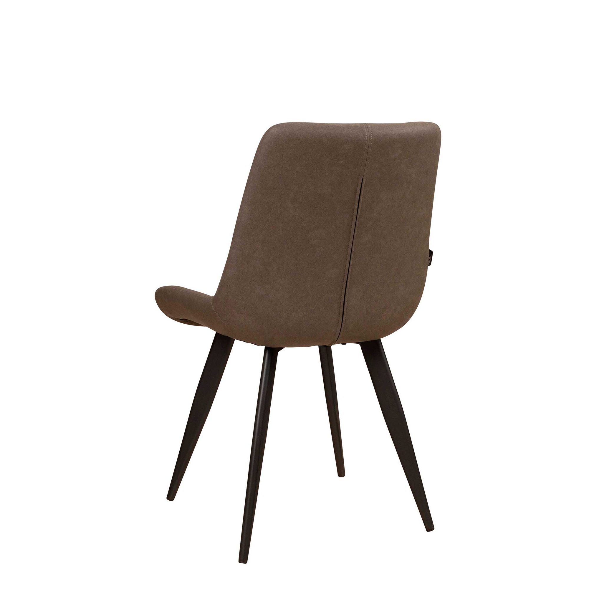 Polsterstuhl Rombo Elephant – Schalenstuhl mit Rautensteppung und schwarzem Metallgestell für Gastronomie Rückansicht