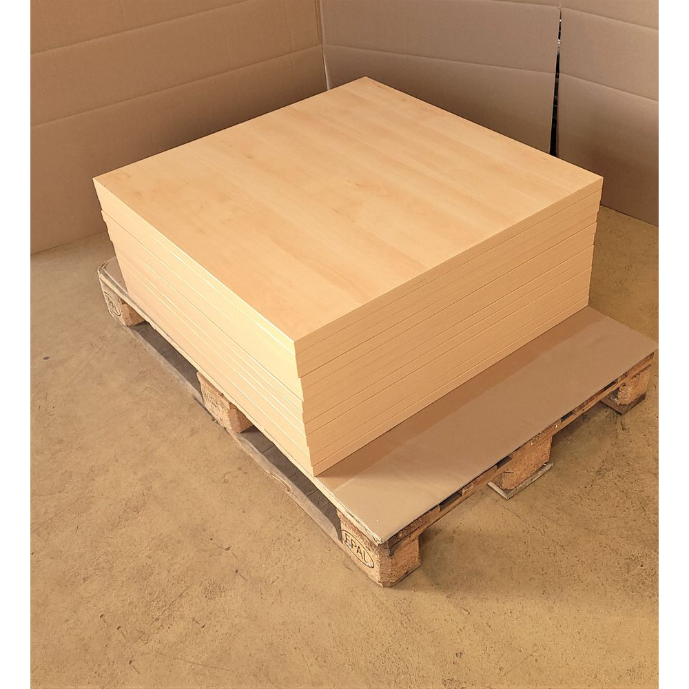 Melaminharz Tischplatte 25mm 80x80cm Buche natur Sonderposten