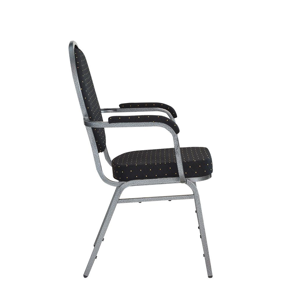 Dekor: Hammerschlag Anthrazit/Bezug: Schwarz mit Punkten