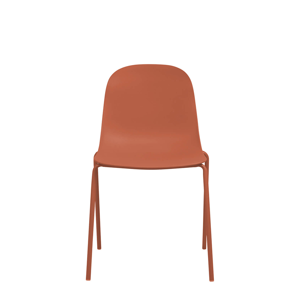 Gastronomie-outdoor-Kunststoff-stuhl_FOMA-F853-Orange_frontal-_farbkorr