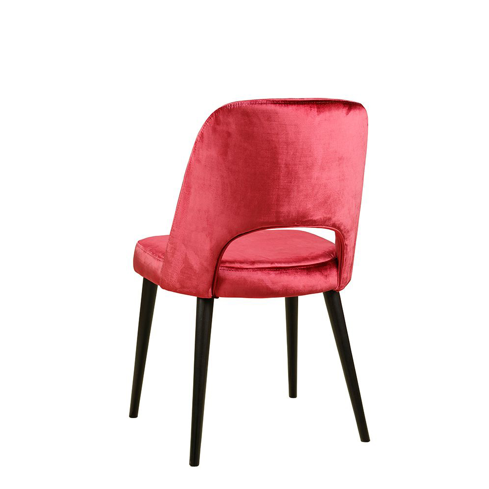 Polsterstuhl Gastronomie Sona-200_Beizton: Schwarz / Bezug: Emerald-200_Rückansicht