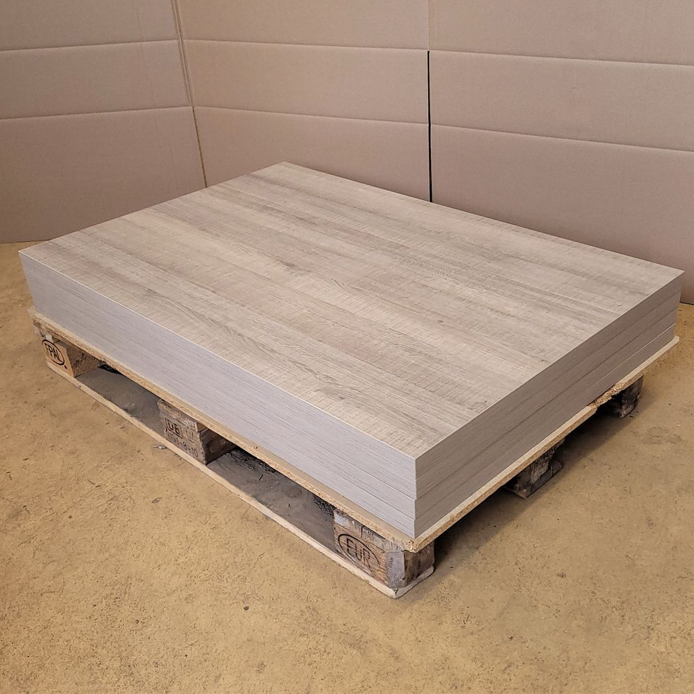 20230224_115141 HPL Tischplatte 38mm 120x80cm Wildeiche grau Sonderposten