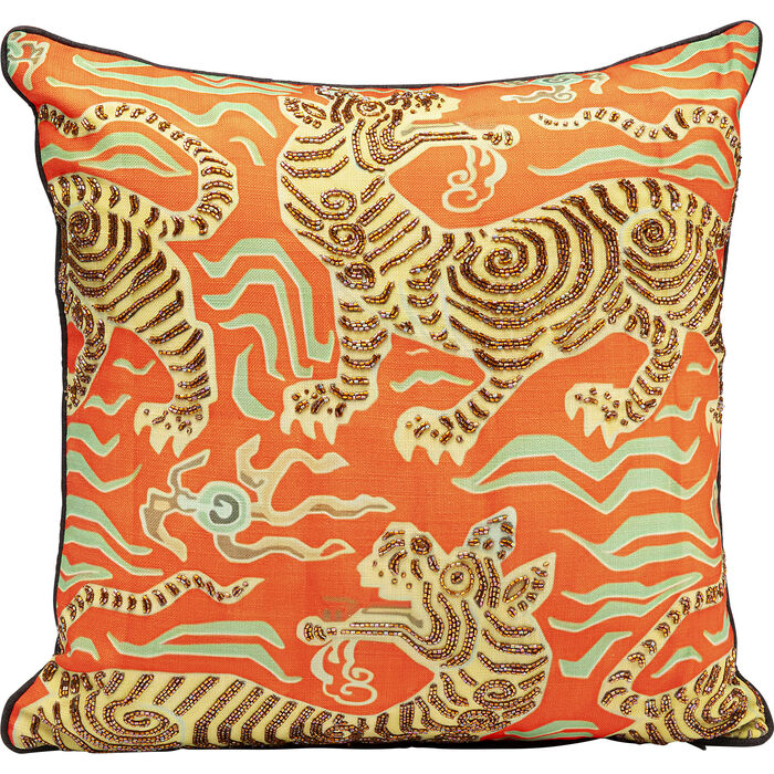 KARE-57272-700x700 Kissen Tiger Love Rot 45x45cm