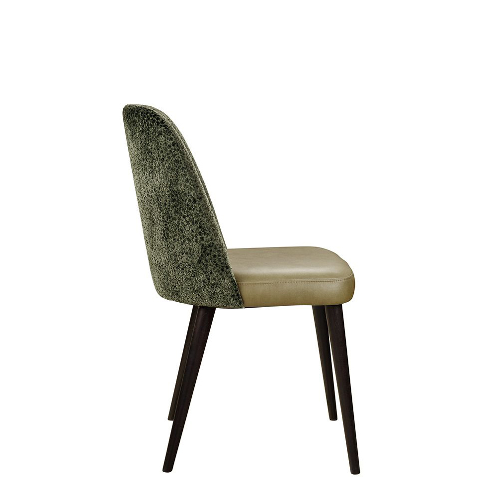 Polsterstuhl Gastronomie Sona, Beizton:  Wenge | Bezug: Sitz: Gavin-201 | Rücken: Lusiano-06 | Preis: 121,70 €_Seitenansicht