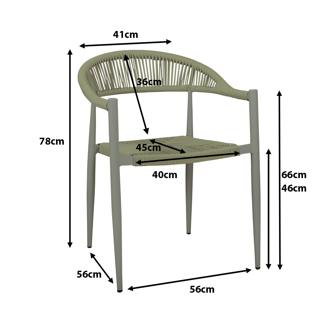 Outdoorstuhl Spidano-X Green-Green Maße