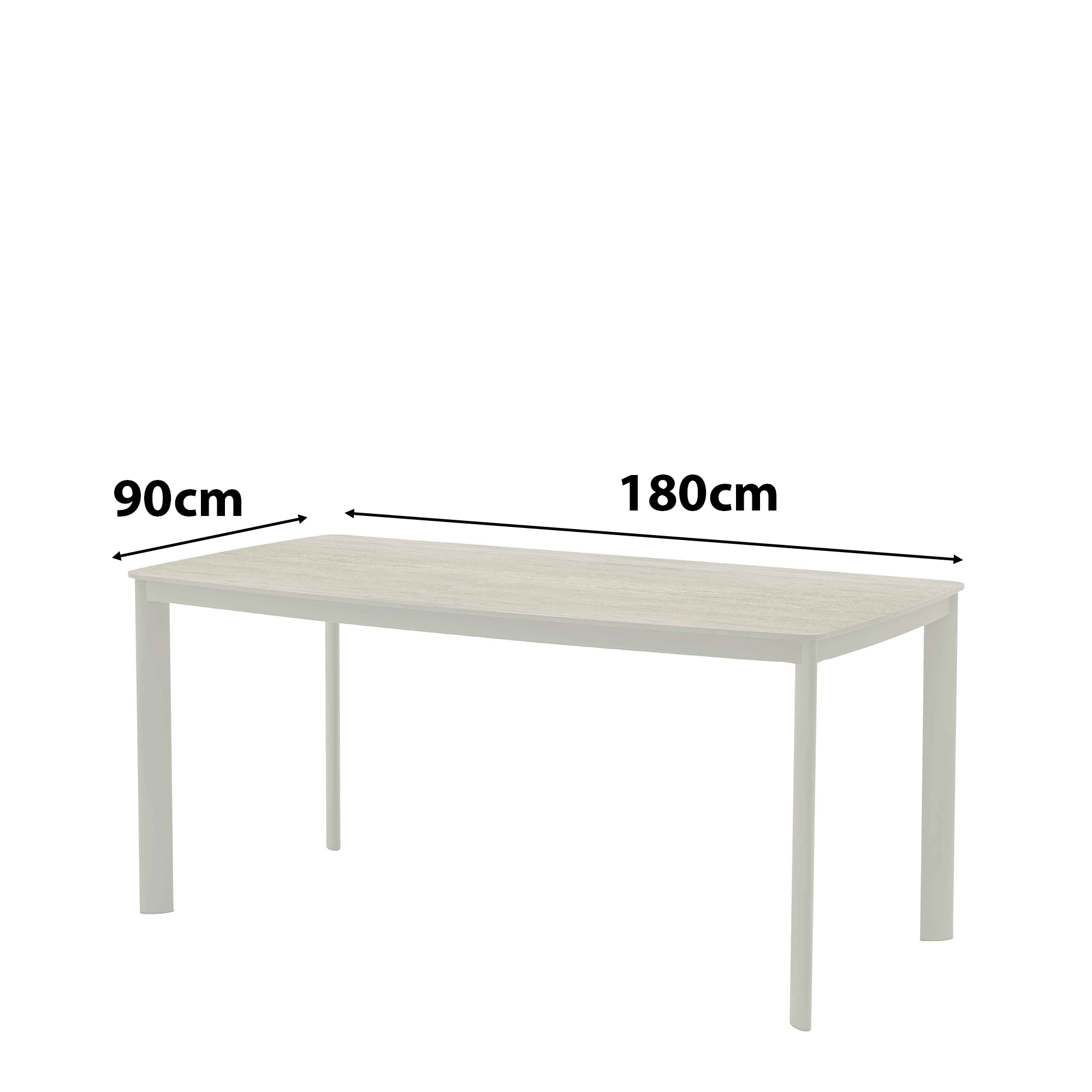 Outdoortisch Beda creme Maße