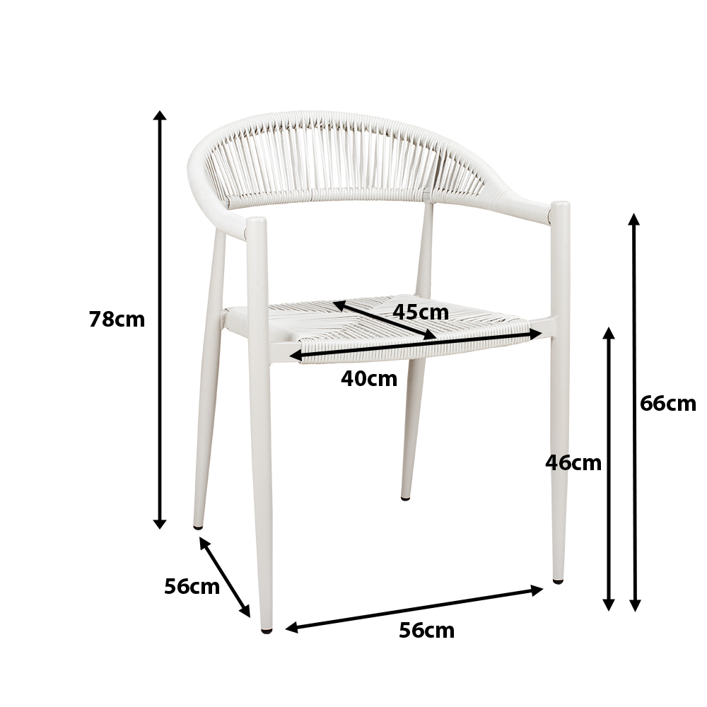 Outdoorstuhl Spidano-X Greige-Greige Maße