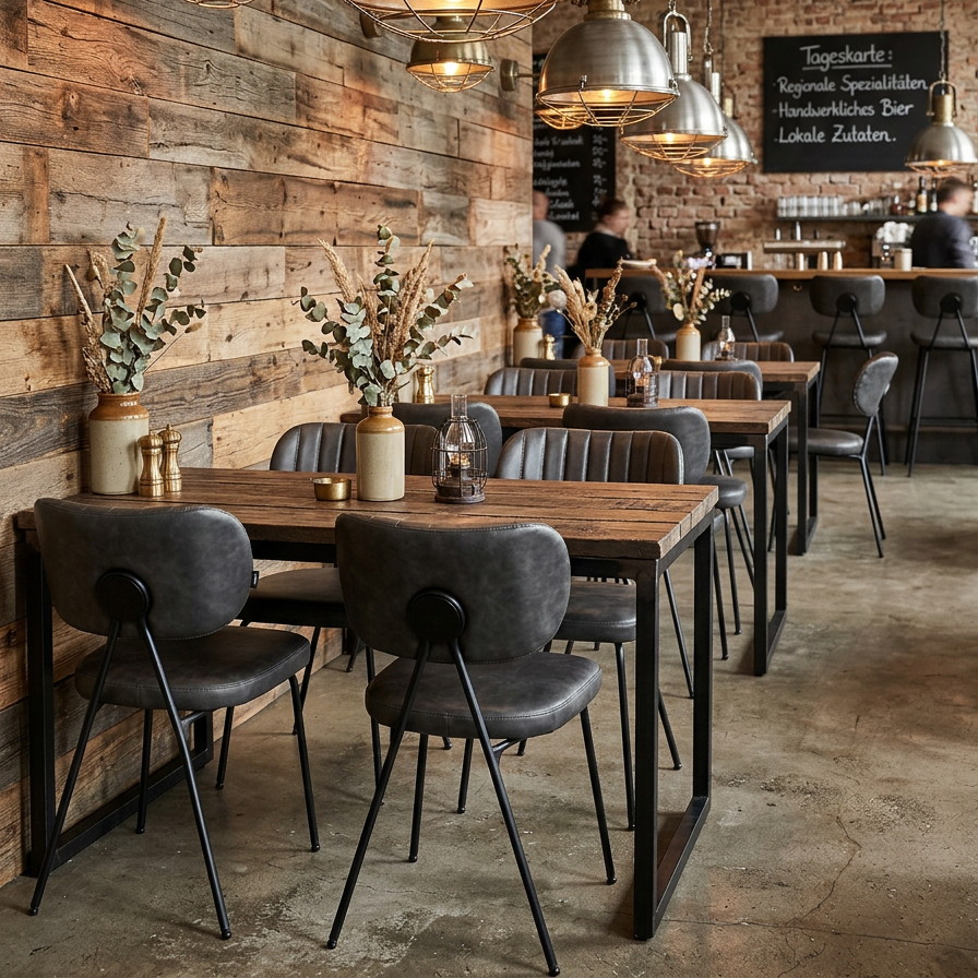 Vollpolsterstuhl Cuba Nappa Mouse – Milieubild Restaurant