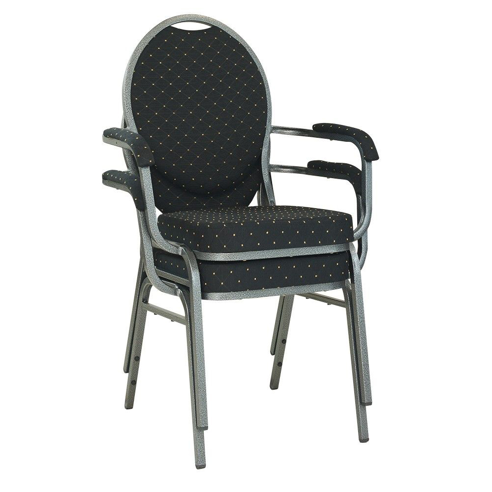 Dekor: Hammerschlag Anthrazit/Bezug: Schwarz mit Punkten