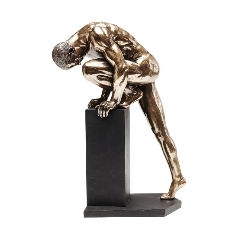 Deko Objekt Nude Man Stand Bronze 35cm