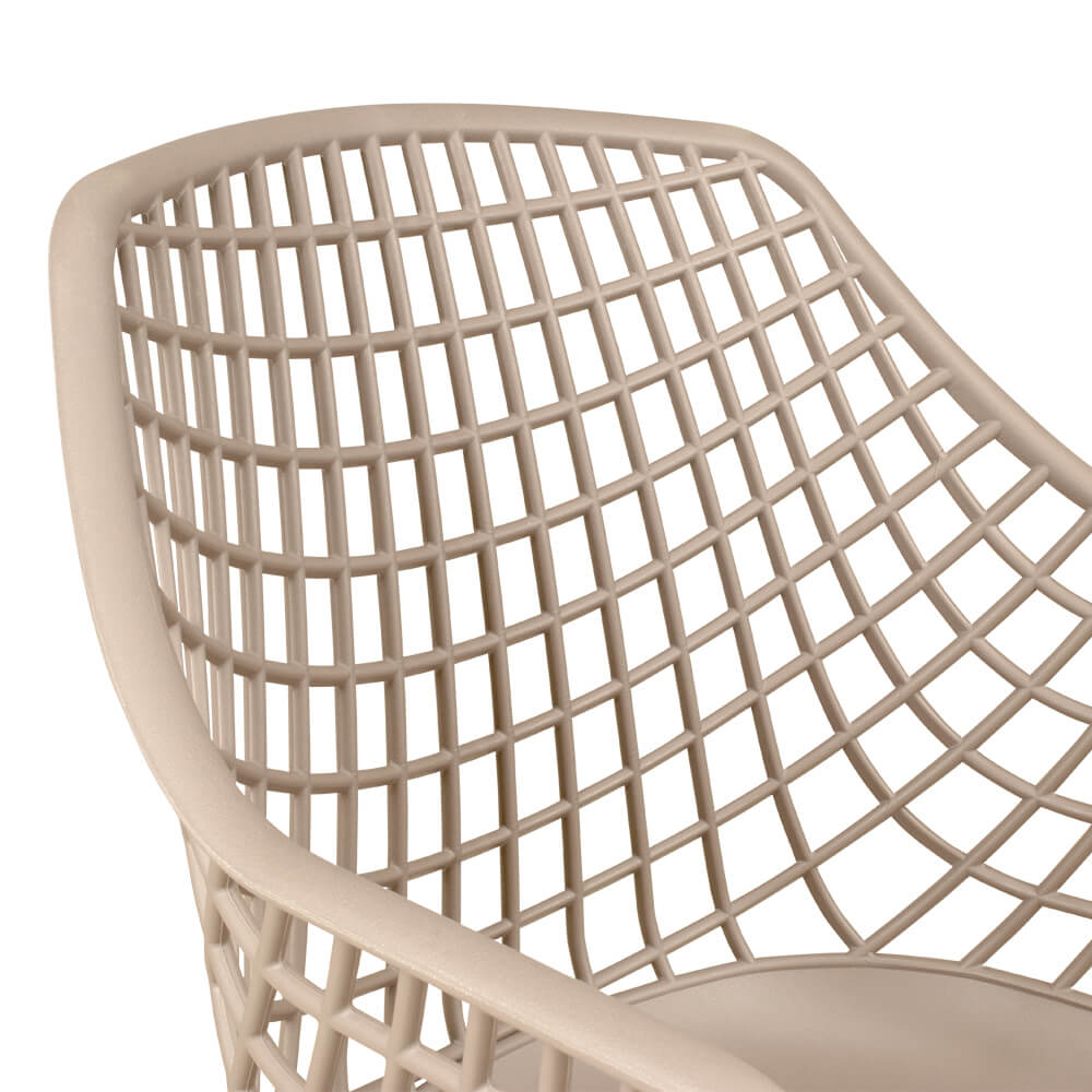 Foma-1692 Light Grey Outdoorstuhl mit Armlehnen – Rueckenlehne