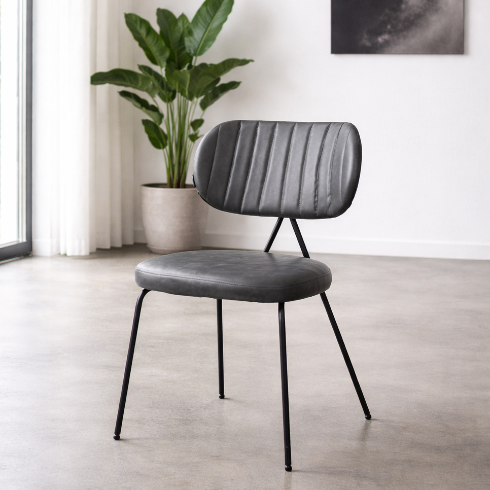 Vollpolsterstuhl Cuba Nappa Mouse – Milieubild Einzeln