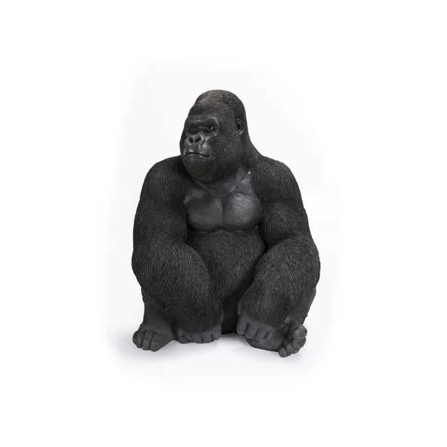 Deko Figur Monkey Gorilla Side XL Schwarz 76cm