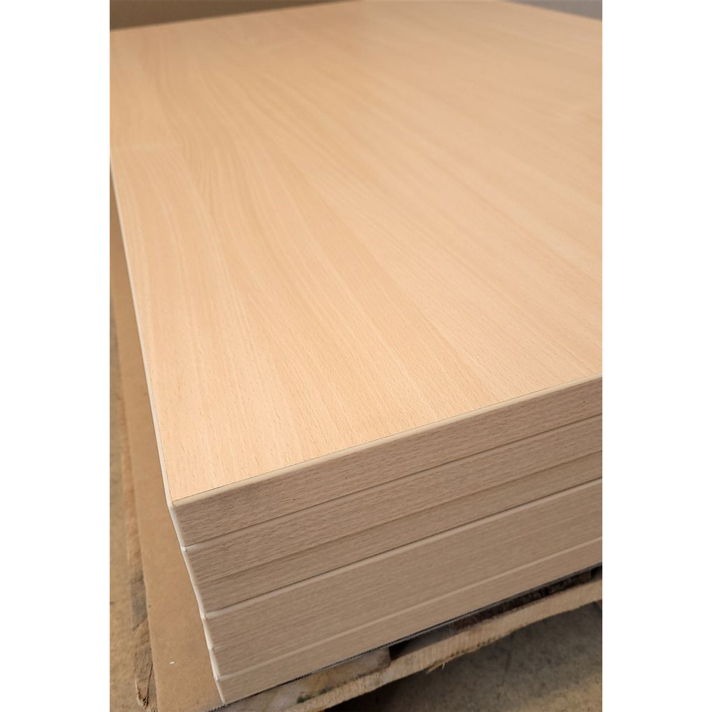 20230227_144703 Melaminharz Tischplatte 25mm 120x70cm Buche natur Sonderposten