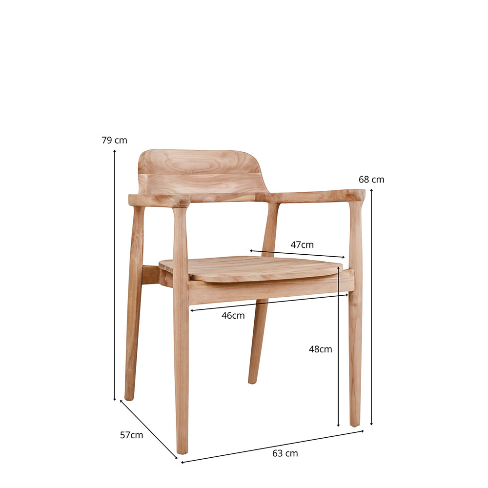 Outdoorstuhl Shiro Maße