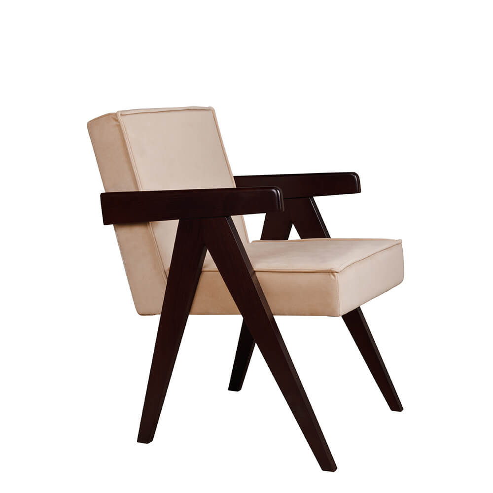 Gastronomiesessel Adis aus Buchenholz im Midcentury-Look