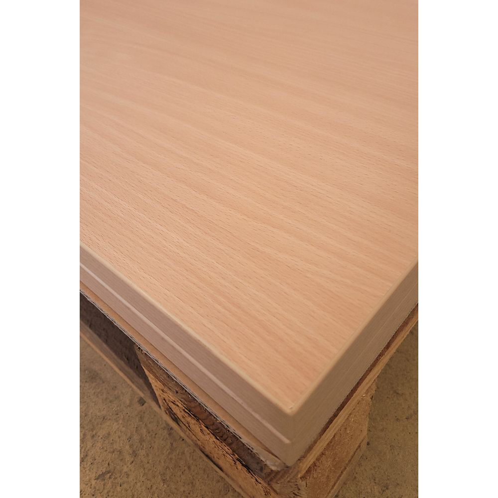20230228_090057 Melaminharz Tischplatte 25mm 140x80cm Buche natur Sonderposten