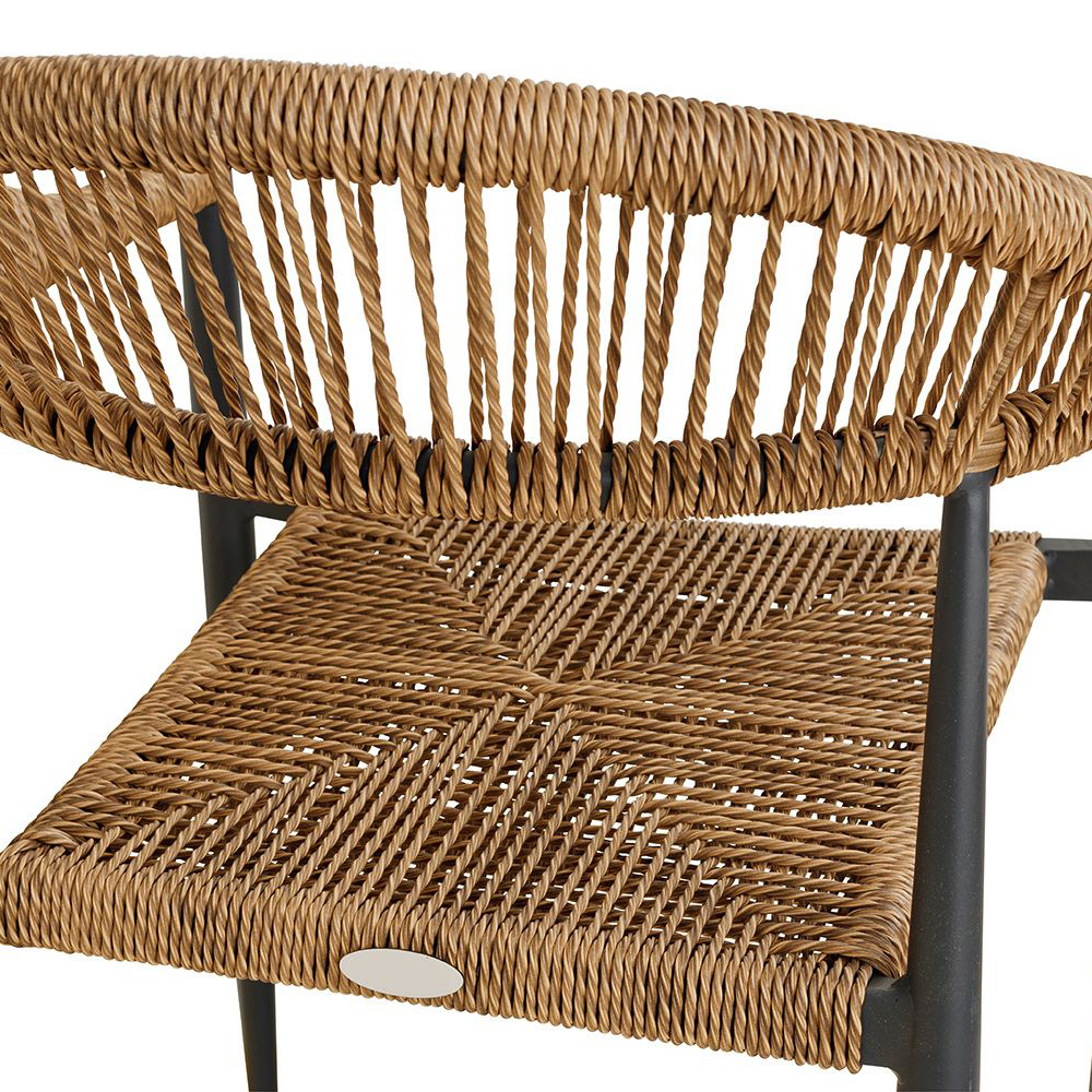 Terrassenstuhl Gastronomie Spidano-X real natural_Detailansicht Rückenlehne