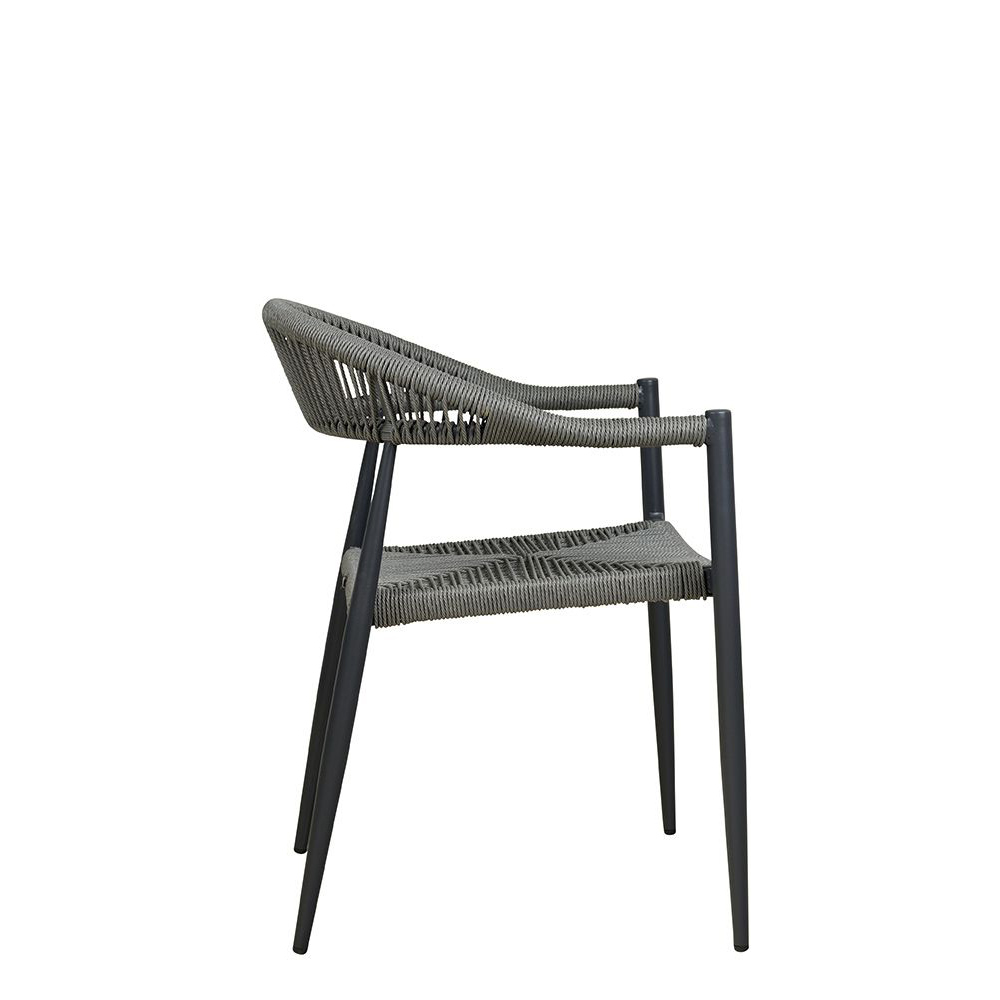 Terrassenstuhl Gastronomie Spidano-X grey_Seitenansicht