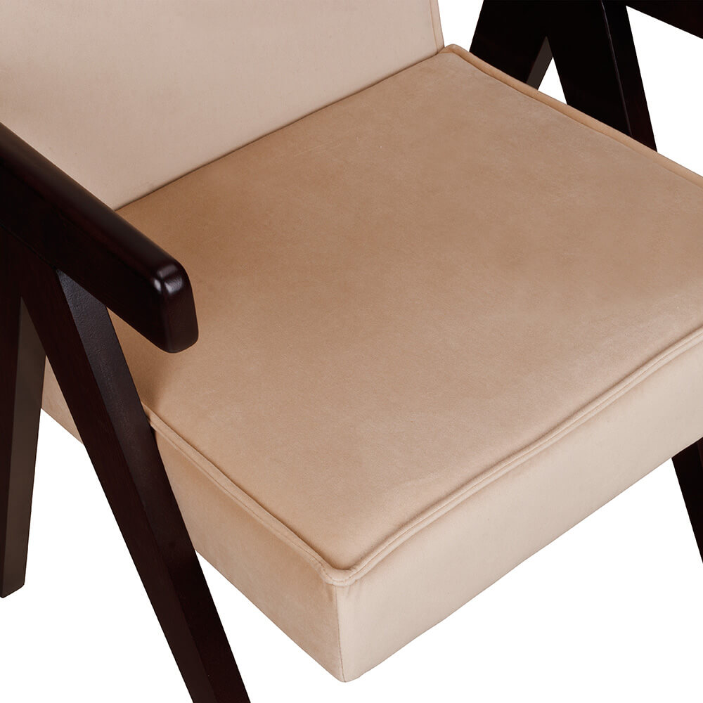 Gastronomiesessel Adis aus Buchenholz im Midcentury-Look