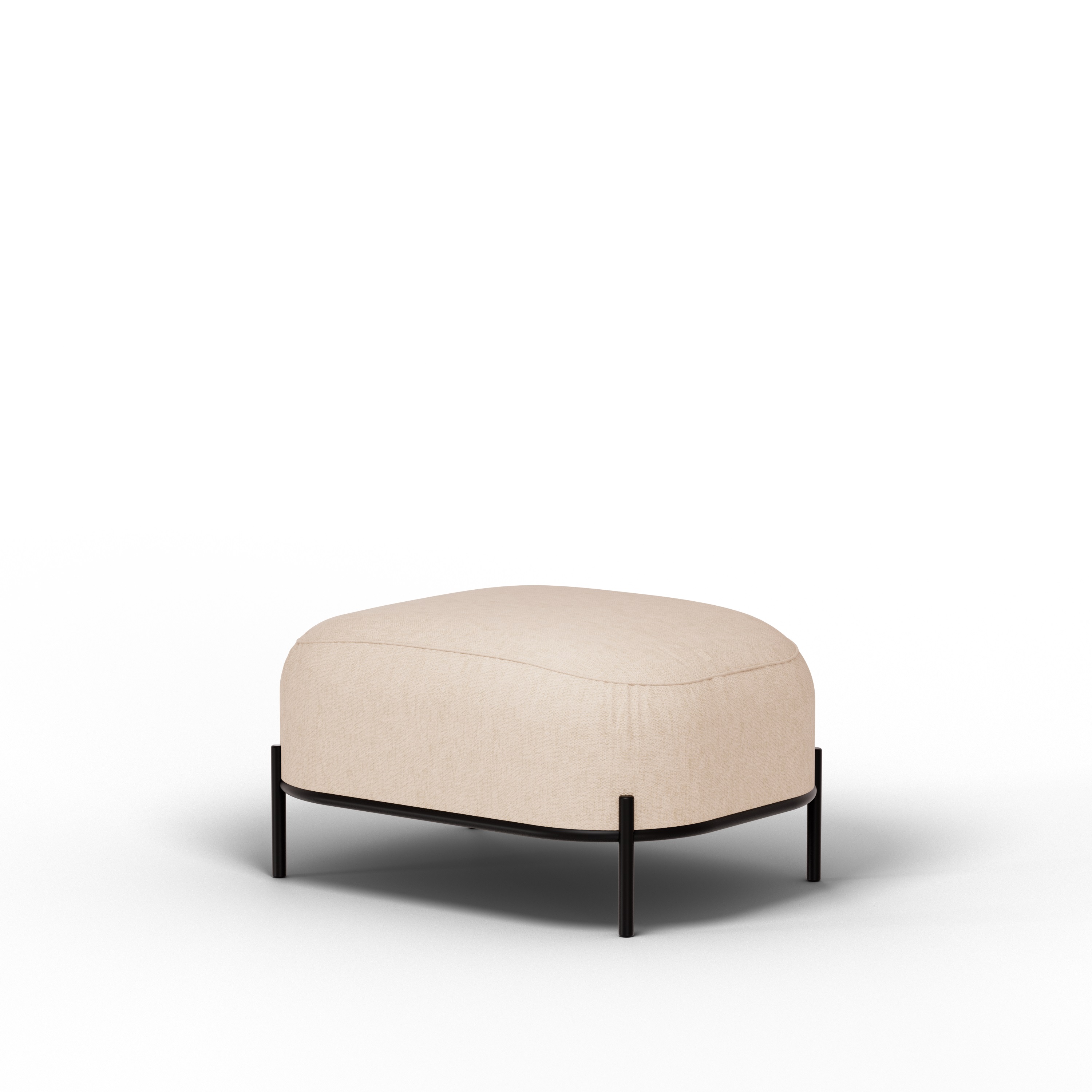 YOKO-03-LINEN-WHITE Pouf Yoko