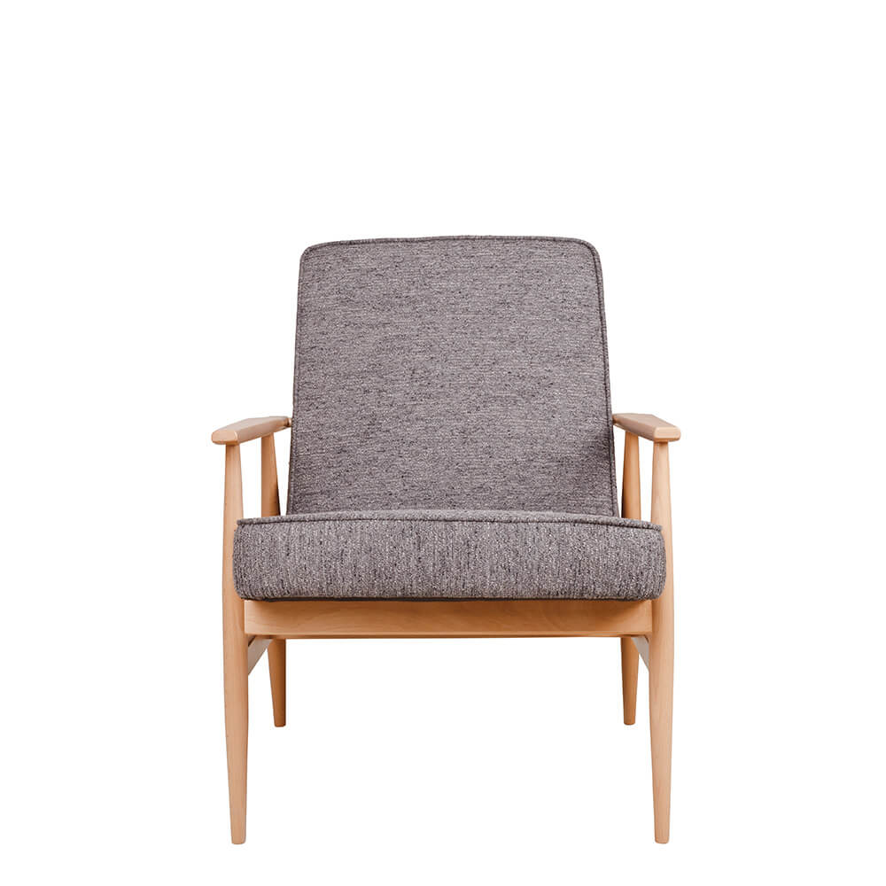 Loungesessel Valara aus Buchenholz mit gepolsterter Sitzfläche