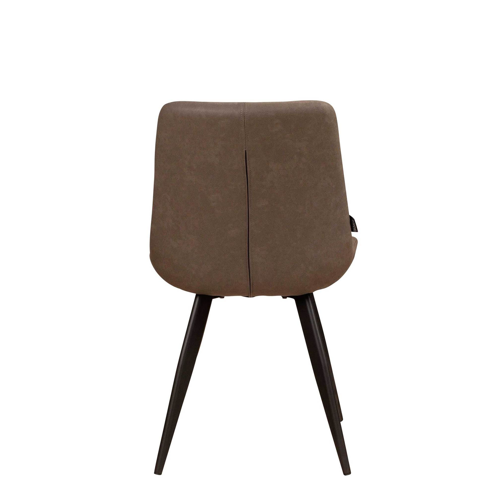 Polsterstuhl Rombo Elephant – Schalenstuhl mit Rautensteppung und schwarzem Metallgestell für Gastronomie Rückansicht