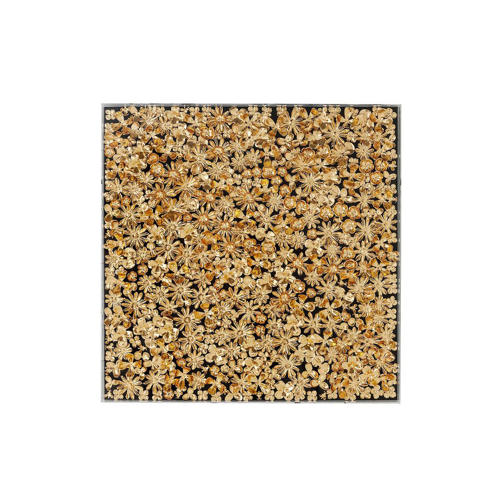 Deko Rahmen Gold Flower