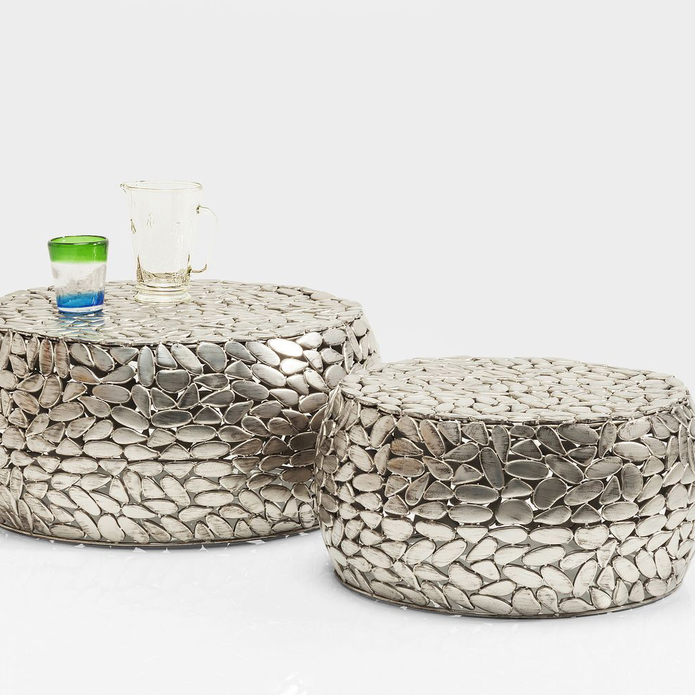 82976_master_b Couchtisch Pebbles Deluxe Silber (2/Set)