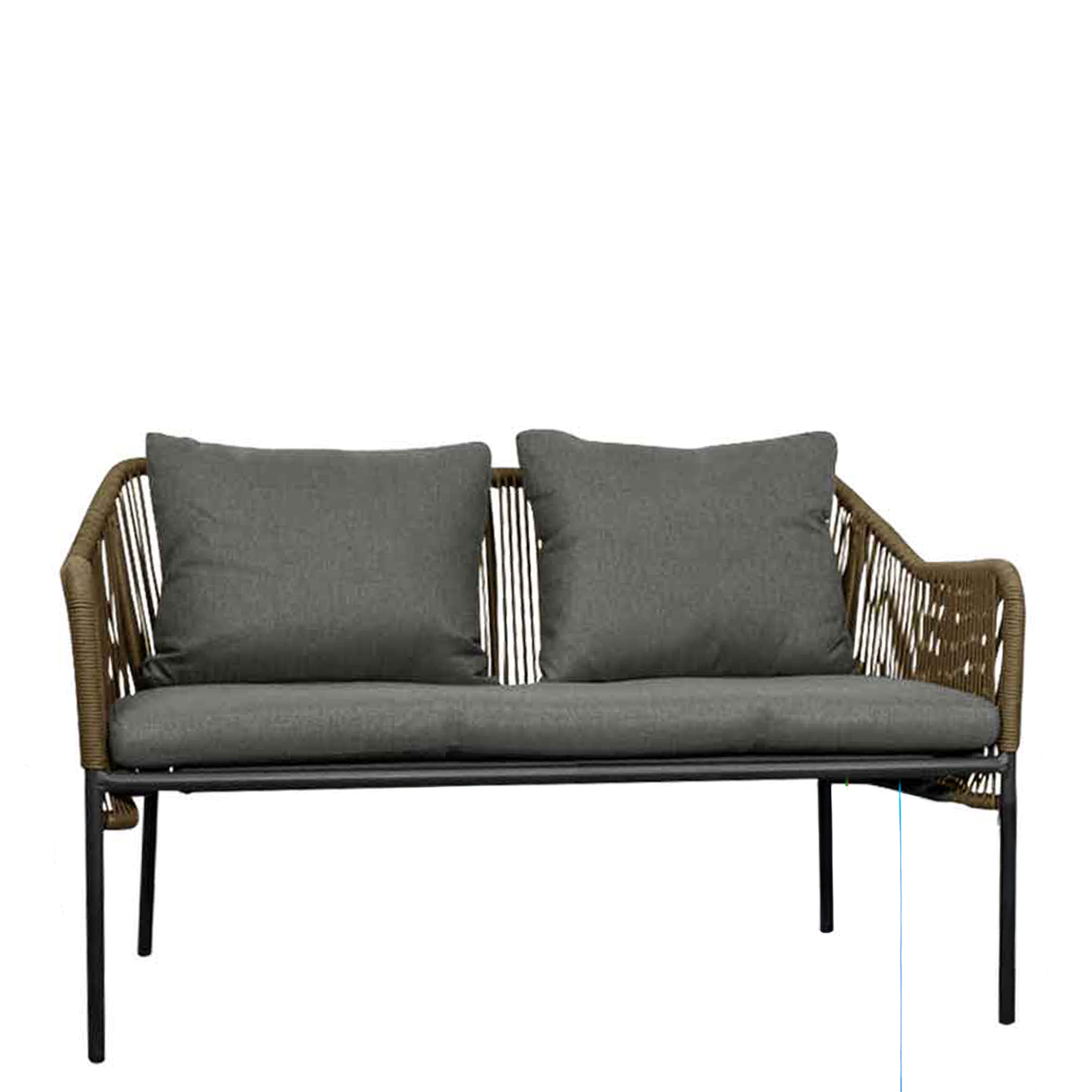 Baleris Loungesofa Natural Outdoorstuhl – Vorderansicht