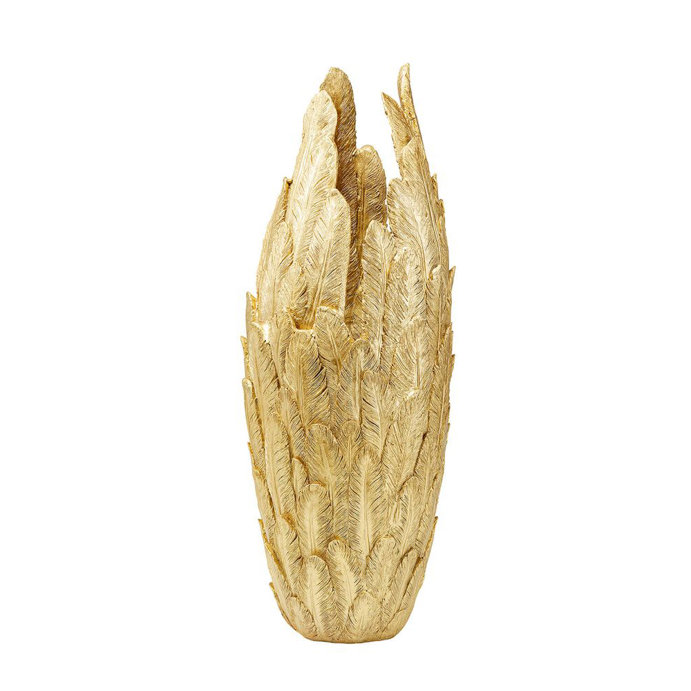 Vase Feathers Gold 91 Vase Feathers Gold 91