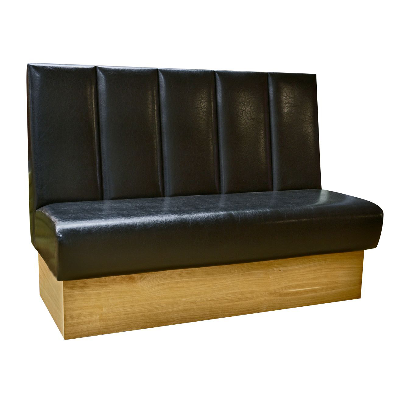 Gastrositzbank mit Sockel in Eichenholz/Bezug: MG-13