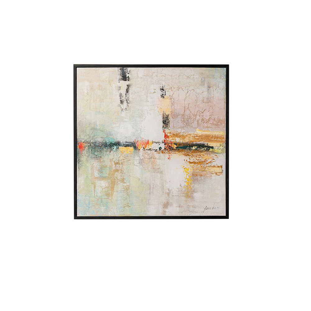 Gerahmtes Bild Dust Gold 120 x 120 cm Gerahmtes Bild Dust Gold 120 x 120 cm