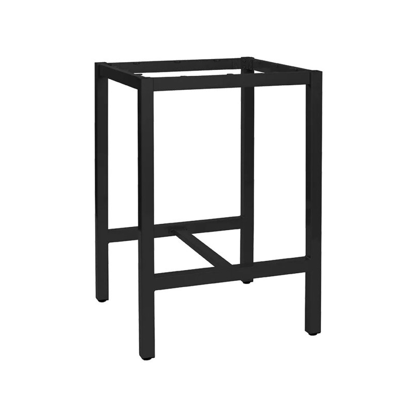 Outdoortischgestell Lexo 80x80 High aus Aluminium in Anthrazit – wetterfestes Gastrogestell für Außenbereiche