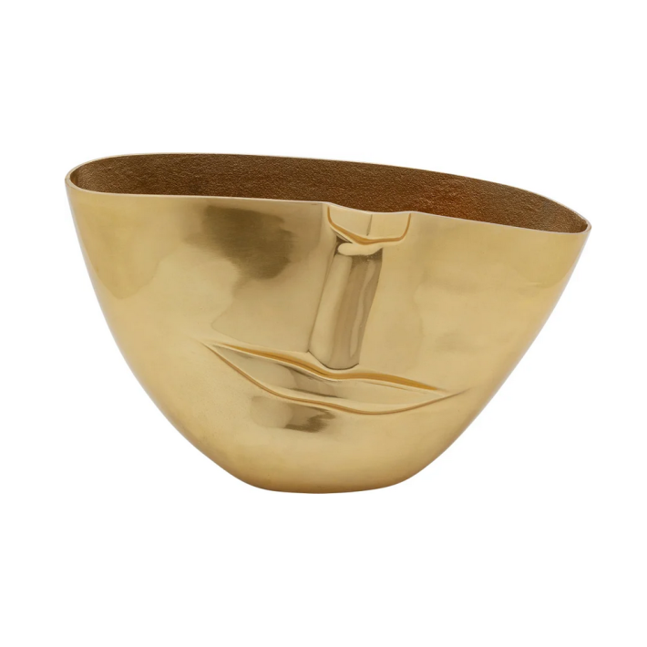 53915 Vase Half Face Gold 46cm