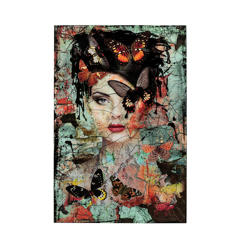 Glasbild Lady Butterfly 100 x 150 cm Glasbild Lady Butterfly 100 x 150 cm