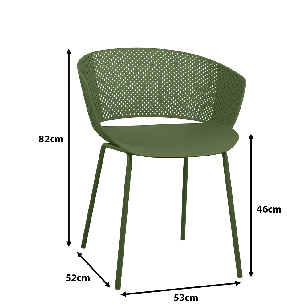 Outdoorstuhl FOMA F832 Green Maße