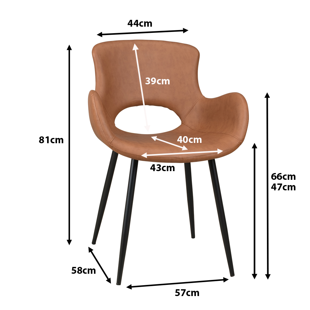 Polsterstuhl Alero Brown Maße Polsterstuhl Alero Brown Maße