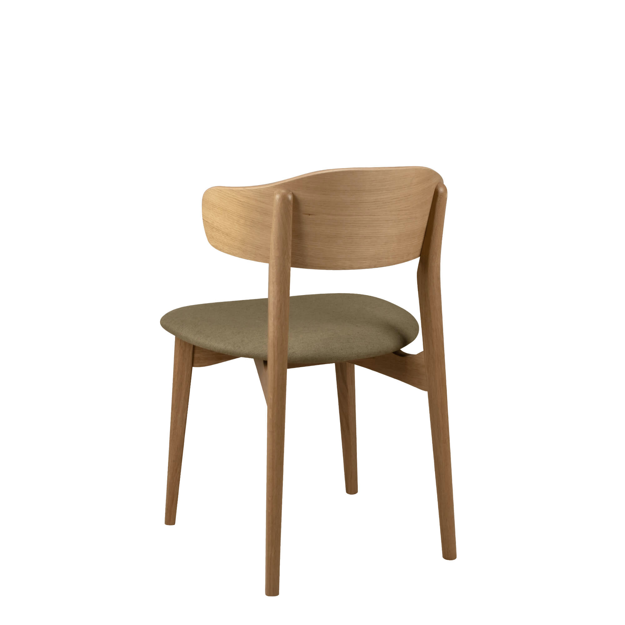 Kani P Eiche Indoorstuhl mit Polsterung – Rueckansicht
