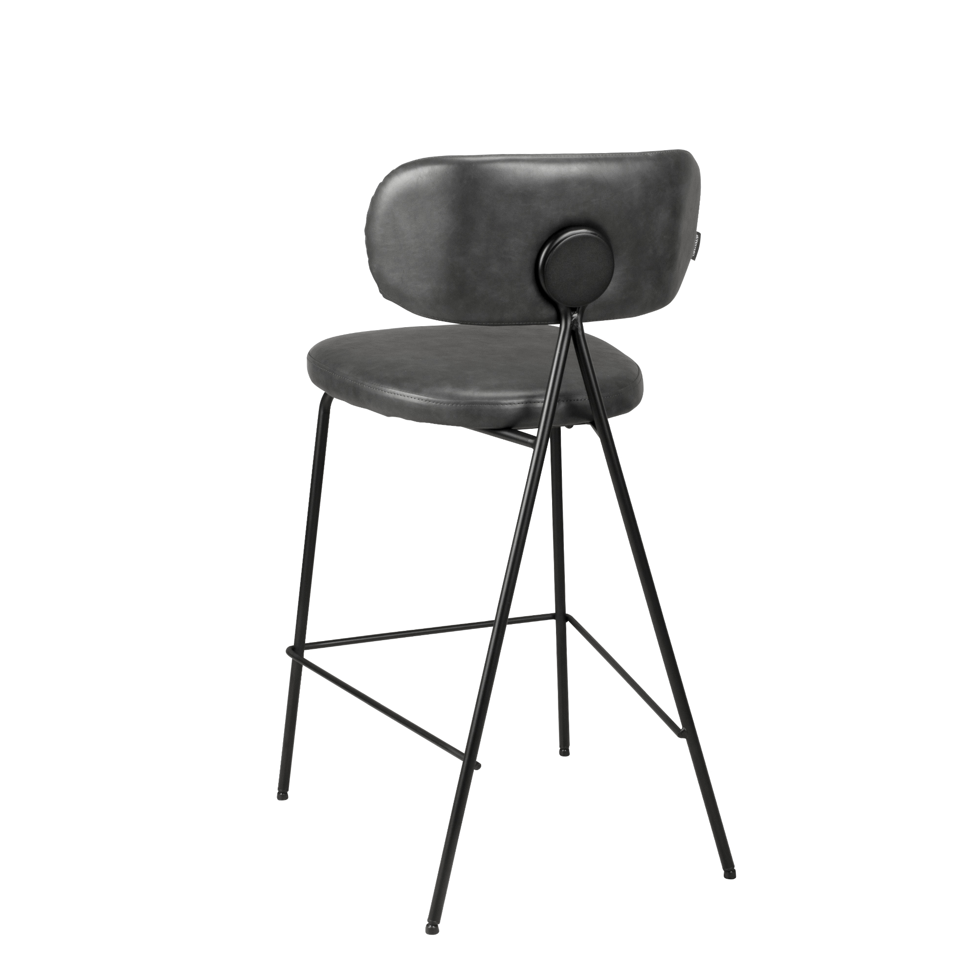 Vollpolsterbarhocker Cuba-Bar Nappa Mouse – Rueckansicht