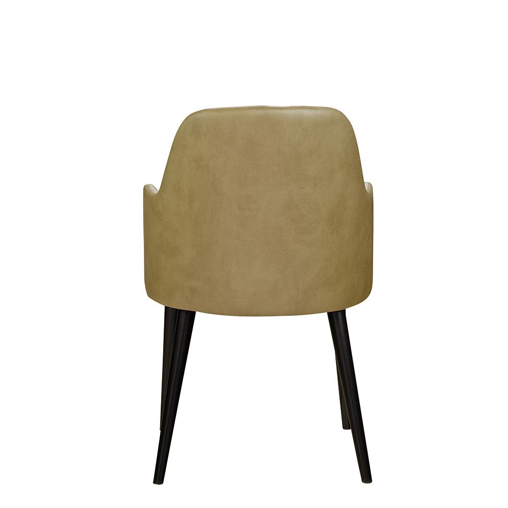 Polsterstuhl Gastronomie Sona-300-Arm, Beizton: Schwarz / Bezug: Gavin-201_Rückseite