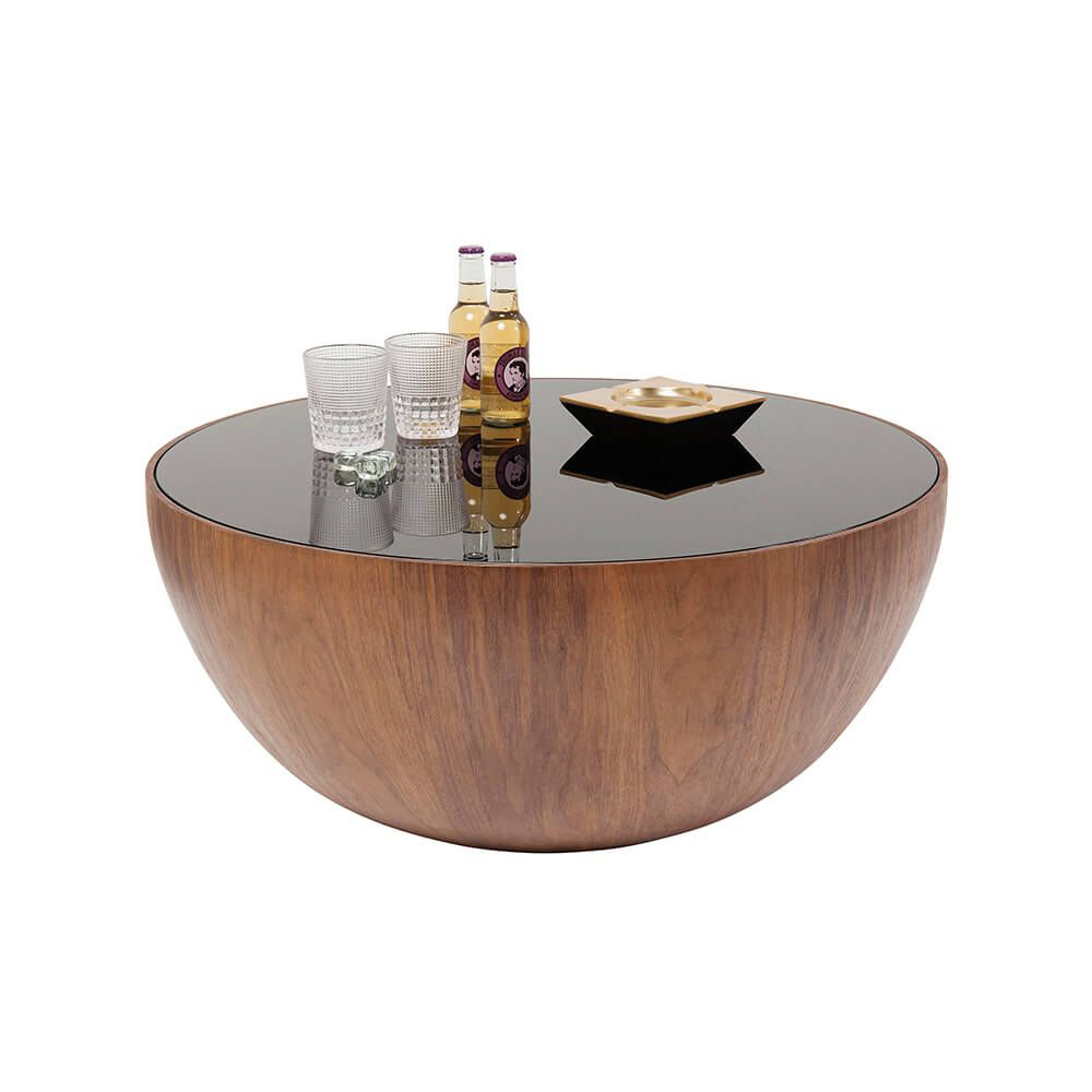 Couchtisch Tear Drops Walnuss Ø80cm