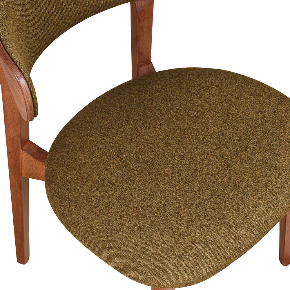 Gepolsterter Holzstuhl Kani-2P für Gastronomie – Vorderansicht