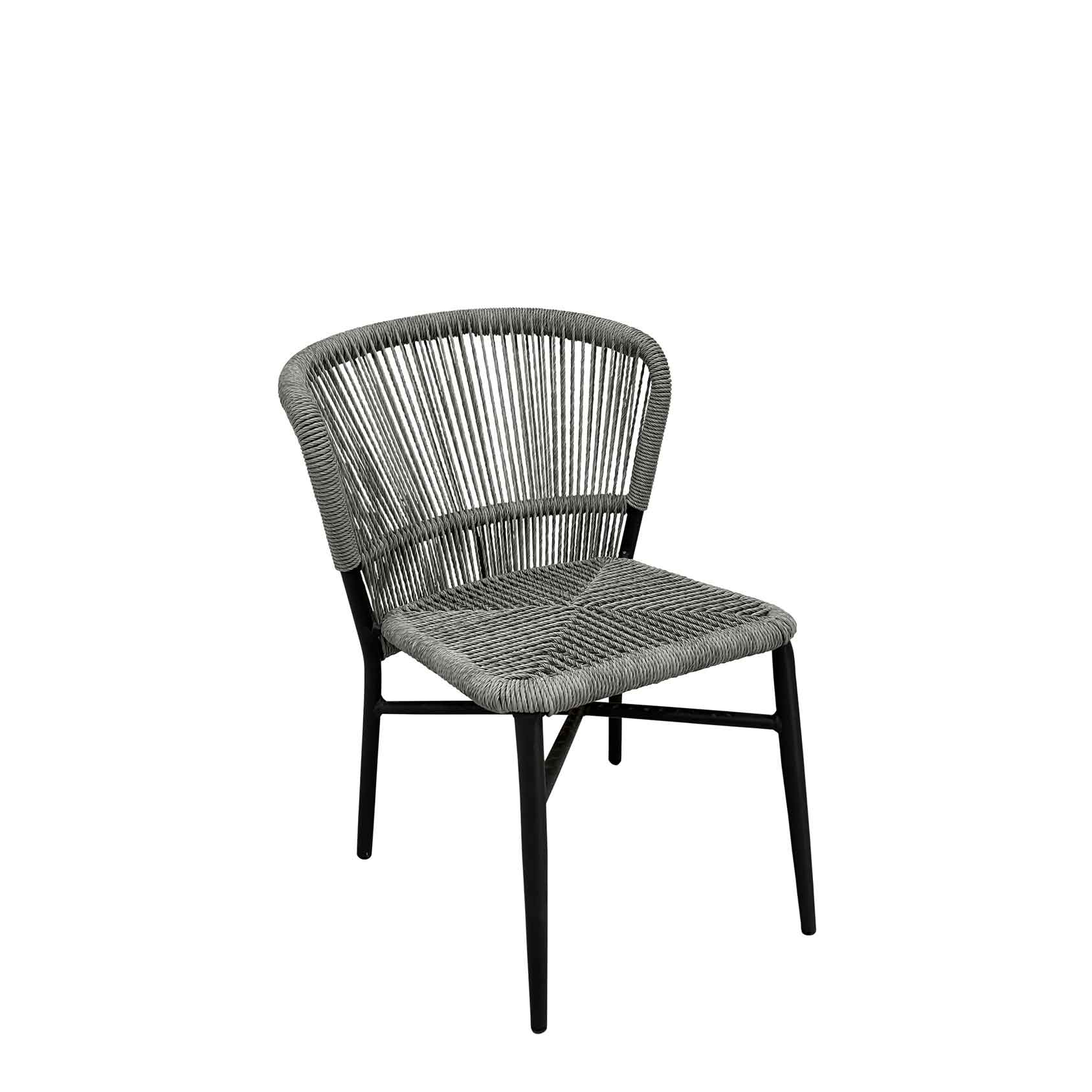 terrassenstuehle_gastronomie_Elefino_silvergrey_vorderansicht Elefino Silvergrey Outdoorstuhl mit Geflecht – Vorderansicht